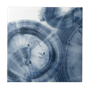 Quasare - Inky blaue Kreise Fliese