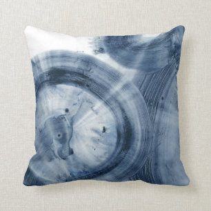 Quasare - Inky blaue Kreise Kissen