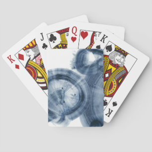Quasare - Inky blaue Kreise Spielkarten