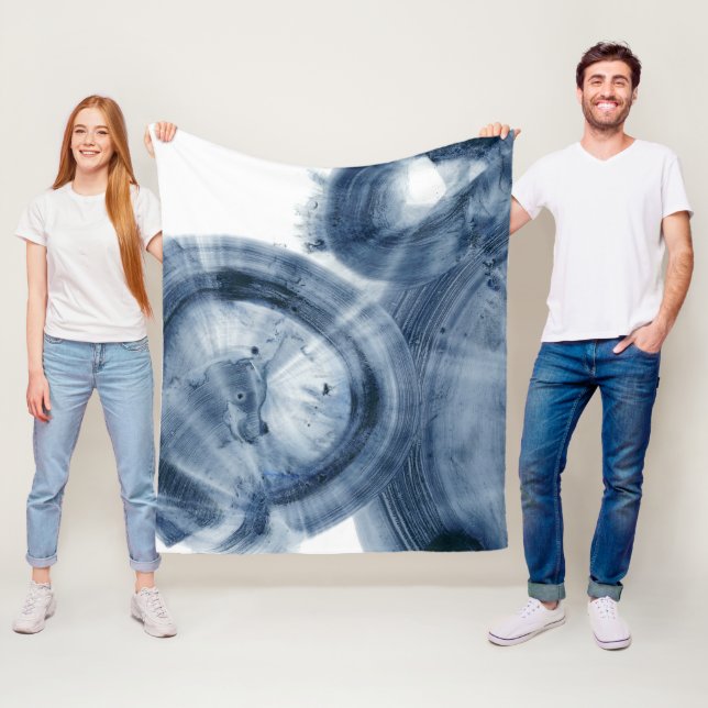 Quasare - Inky Blue Circles Fleecedecke (Beispiel)