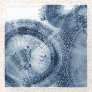 Quasare - Inky Blue Circles Glasuntersetzer