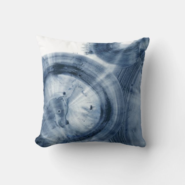 Quasare - Inky Blue Circles Kissen (Vorderseite)