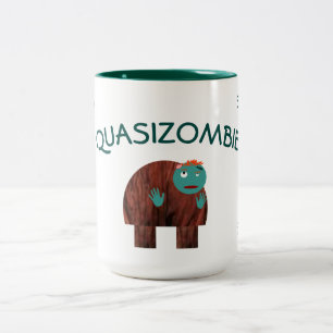 Quasi Zombie Zweifarbige Tasse
