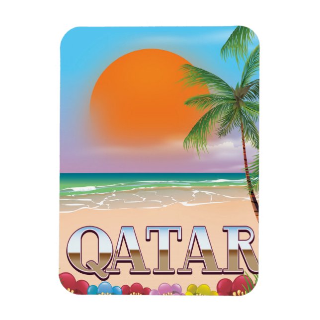 Quatar-Reiseplakat Magnet (Vertikal)