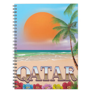 Quatar-Reiseplakat Notizblock