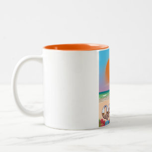 Quatar-Reiseplakat Zweifarbige Tasse
