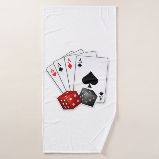Quatre as et dés (Serviette de bain)