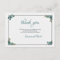 Quatre cartes de remerciements de sympathie de