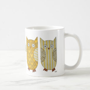 Quatre Chouettes d'or en café Mug