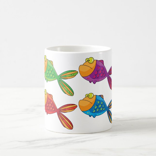 Quatre Drôle café de poisson Mug (Créateur téléchargé)