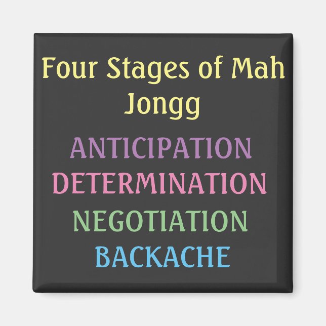 Quatre étapes de Mah Jongg Magnet (Devant)