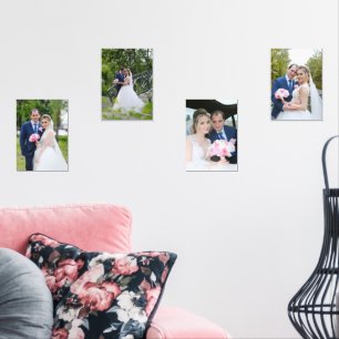 Quatre Mariage de automne extérieur 5x7 photo