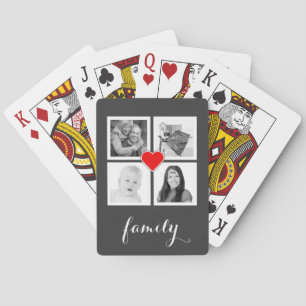 Quatre Photos Familiales Cartes De Jeu Classiques