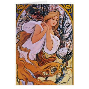 Quatre saisons Alfons Mucha