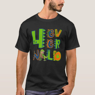 Quatre T-shirt Dinosaure Sauvage