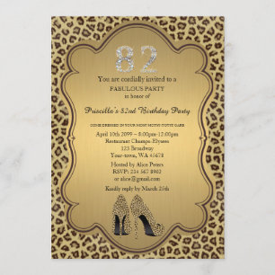 quatre-vingt-deuxième Invitation d'anniversaire,