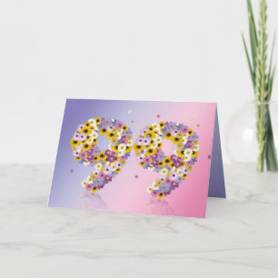 quatre-vingt-dix-neuvième carte d'anniversaire