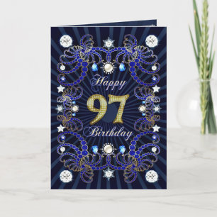 quatre-vingt-dix-septième carte d'anniversaire