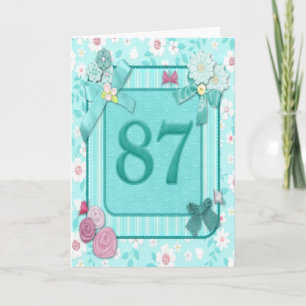 quatre-vingt-dix-septième carte d'anniversaire