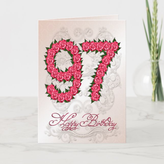 quatre-vingt-dix-septième carte d'anniversaire (Devant)