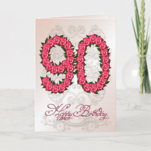 quatre-vingt-dixième carte d'anniversaire avec les