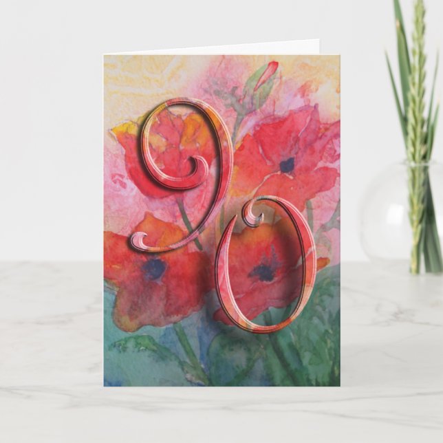 Quatre-vingt-dixième carte de voeux heureuse (Devant)
