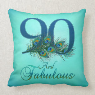 quatre-vingt-dixième Coussins d'anniversaire