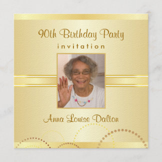quatre-vingt-dixième Invitations de fête