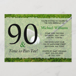 quatre-vingt-dixième Invitations de fête