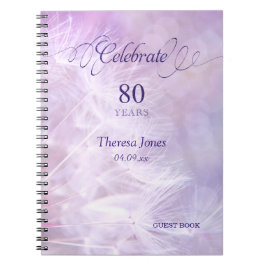 quatre-vingtième Carnet de livre d'invité de fête