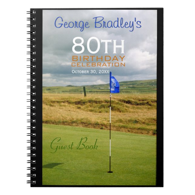 quatre-vingtième Livre d'invité de golf de (Devant)