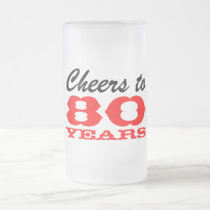 quatre-vingtième Tasse de cadeau en verre de biè