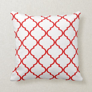 Quatrefoil DIY WÄHLEN IHR EIGENES Rot der FARBE   Kissen