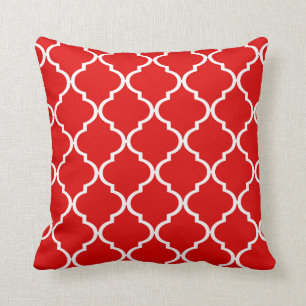 Quatrefoil DIY WÄHLEN IHR EIGENES Rot der FARBE Kissen
