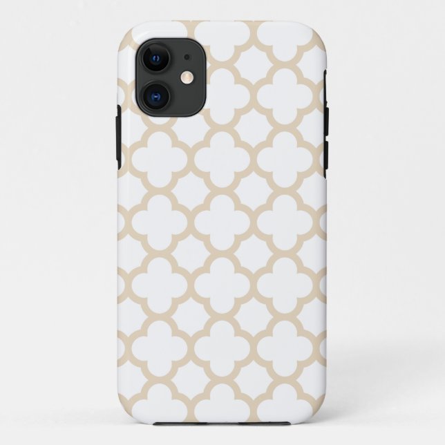Quatrefoil iPhone 5/5S Fall \ Elfenbein Case-Mate iPhone Hülle (Rückseite)