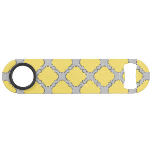 Quatrefoil jaune et gris
