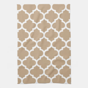 Quatrefoil Kamel-Brown-Geschirrtücher Geschirrtuch