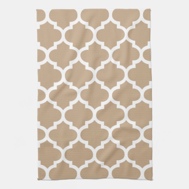 Quatrefoil Kamel-Brown-Geschirrtücher Geschirrtuch (Vertikal)