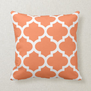 Quatrefoil Kissen in der Nektarinen-Orange