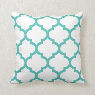Quatrefoil Kissen - Türkis