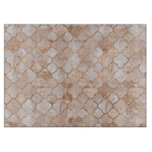Quatrefoil marokkanischer Muster-Pastell-Quarz Schneidebrett