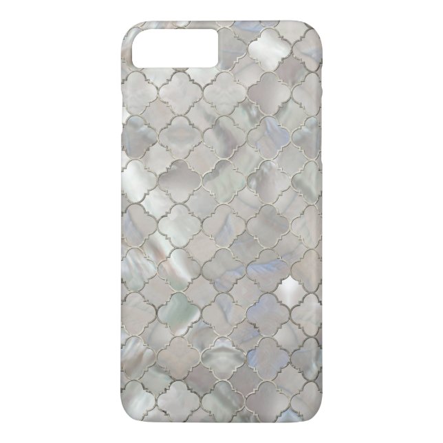 Quatrefoil marokkanisches Muster-Perlmutt Case-Mate iPhone Hülle (Rückseite)