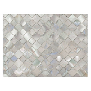 Quatrefoil marokkanisches Muster-Perlmutt Tischdecke