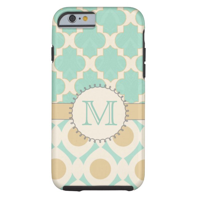 Quatrefoil Monogramm Mally Mac Case-Mate iPhone Hülle (Rückseite)