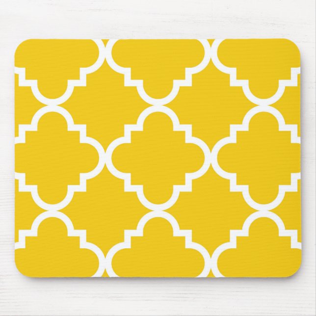 Quatrefoil Mousepad - Gelb (Vorne)