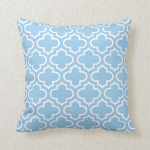 Quatrefoil Muster-Kissen im Himmel-Blau Kissen