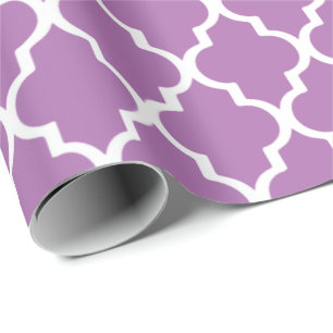 Quatrefoil Packpapier - leuchtende Orchidee