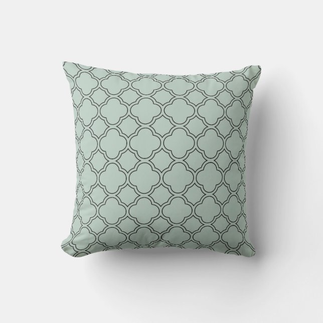Quatrefoil Palladian Blue Decorative Pillow Kissen (Vorderseite)