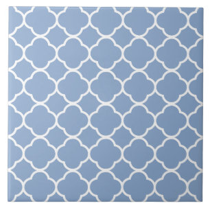 Quatrefoil Pattern Light Blue Fliese