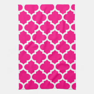 Quatrefoil Pink-Geschirrtücher Geschirrtuch